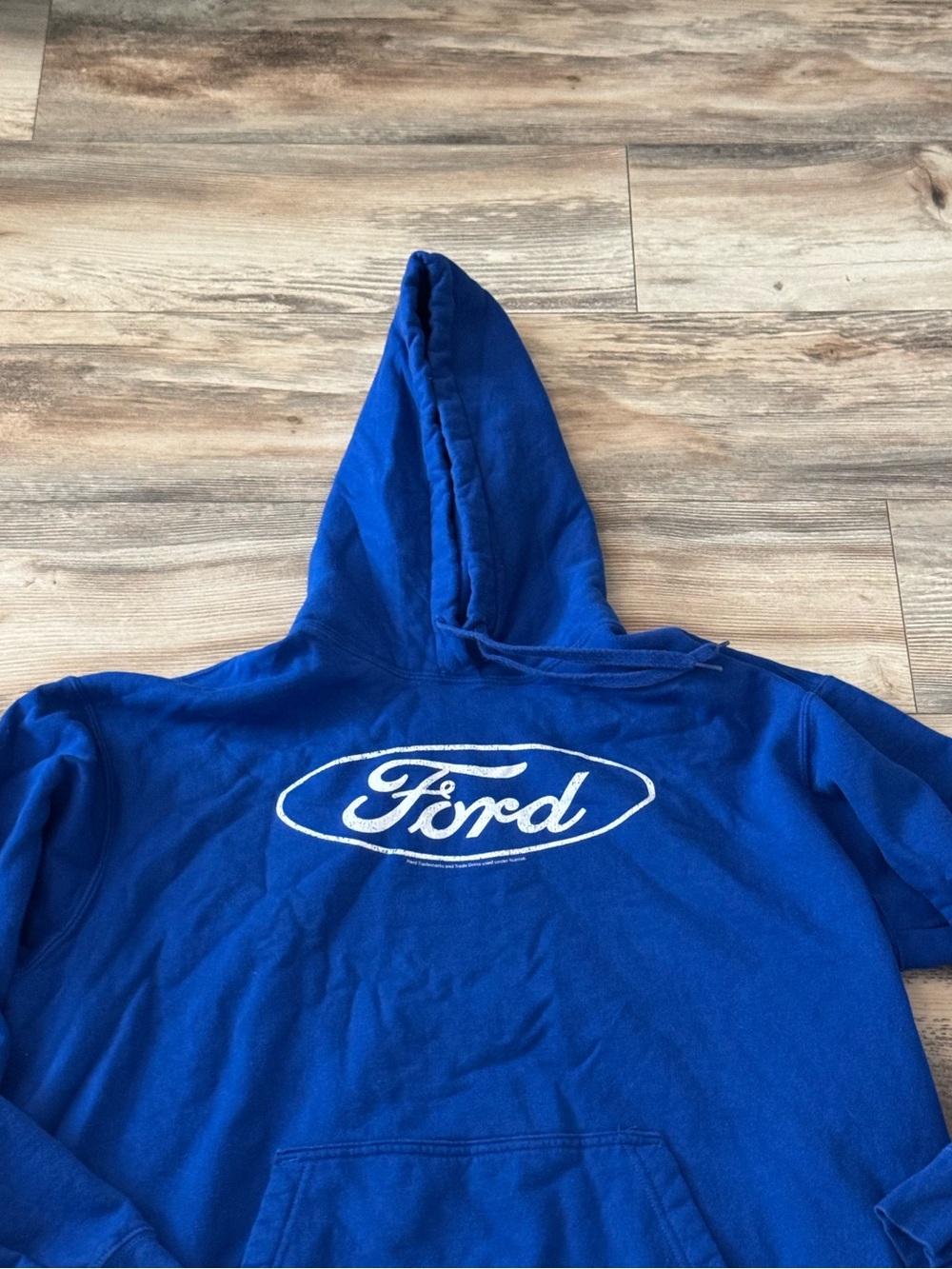 Ford Oval classic Logo Blue Hoodie Sweatshirt XL